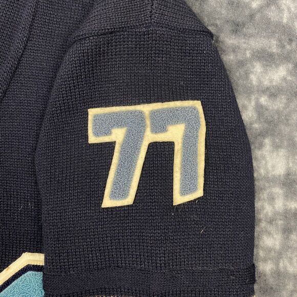 VTG Broadway Knitting Mills Sweater Size M Wool Varsity Letterman Oakmont HS 70s - Picture 13 of 14